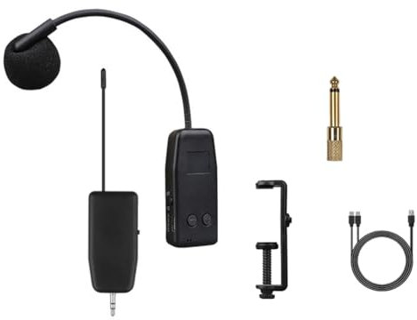 YEHEI Violon Sans Microphone Instrument de Musique Microphone Scène Performance Audio Récepteur et Émetteur Long Clip