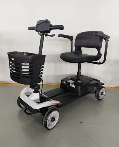 SLK Elite Portable Boot Mobility Scooter – 4mph, Basket & Armrests – Red
