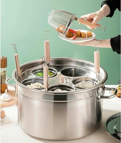 Set cuocipasta in Acciaio Inox con pentole, coperchi e cestello per la Pasta (5 Fori D)