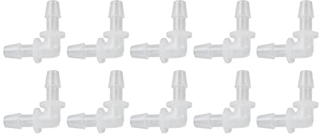 Adaptateur de connecteur de tuyau coudé à 90 degrés, raccords en plastique de diamètre égal en forme de L pour Tube de pompe, Tube en Silicone 10 pièces (m²)