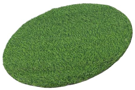 GANAZONO Tappeto Erboso Artificiale Rotondo 65 CM Prato Sintetico Verde Decorativo Resistente per Esterni Tappetino in Erba Sintetica Antiscivolo per Eventi e Centrotavola