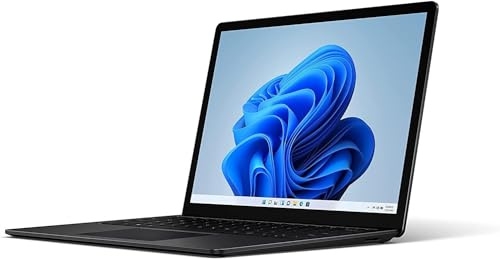 Microsoft Surface Laptop 4 Écran Tactile d'ordinateur, Intel Core i7-1185G7, 16 Go RAM, 256 Go SSD, 13,5 Pouces (‎2256x1504), Noir, Clavier QWERTY, Win11 Pro (Rénové)