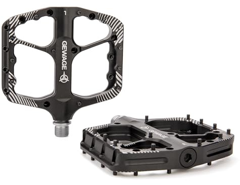 GEWAGE MTB Pedale Set -CNC Fahrradpedale aus Aluminium, Chromstahl Achse, Kugellager & Dichtsystem für Mountainbike, Gravel Bike, Trekking – Ideal für Downhill & Trail