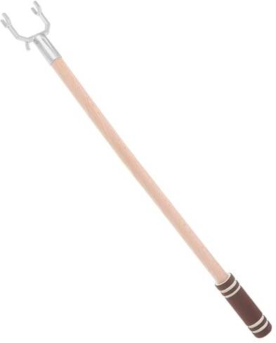 Garneck Asta Appendiabiti in Legno Naturale 58 Cm, Supporto per Stendere la Biancheria Resistente e Stabile, Palo per Armadio a Soffitto per Asciugare Vestiti e Tessuti Delicati