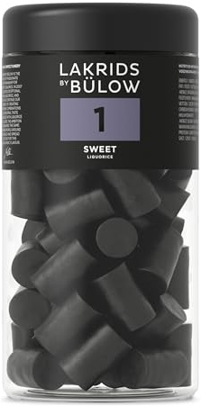 LAKRIDS BY BÜLOW - 1 - Sweet - 360g - Vegane Gourmet Lakritze aus Dänemark - Glutenfrei & ohne Gelatine - Dose aus 100% recyceltem PET