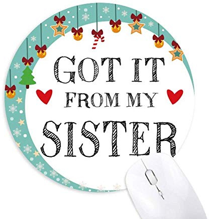 Für meine Familie bekam es von meiner Schwester Present Mouse Pad Jingling Bell Round Rubber Mat
