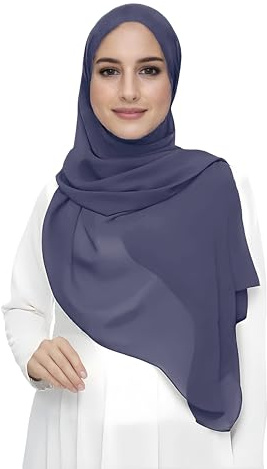 Lina & Lily Damen Muslim Premium Chiffon Hijab Kopftuch Schal aus Leicht Stoff