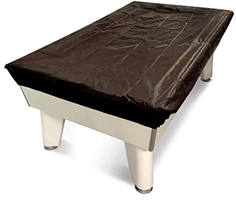 Funky Chalk Plain BROWN 8ft UK Nylon Pool Table Cover with Fitted Elasticated Corners