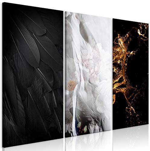 murando - Tableau Acoustique 135x90 cm 3 Parties - Décoration Murale Anti-Bruit Isolation Phonique Bureau Chambre Panneau Insonorisant Impression sur Toile - Fleur Abstrait Artistique n-C-0337-b-e