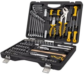 VITO - Boite à outils complète 84 pièces chrome vanadium - Caisse à outils avec douilles et accessoires