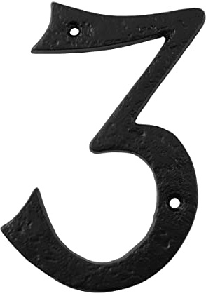 GPF bouwbeslag Numéro de maison 3 en fer forgé 152 mm
