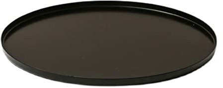 SUNESA Plateau Service Plateau de Rangement Rond en métal de Luxe léger Plateau Noir Vintage entrepôt café Plateau de Service Plateaux Décoratifs (Size : M)