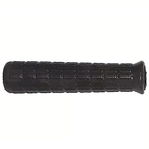Emiif 2 Stück Gummigriffe für Schubkarre, runde Rohre, schwarz, Ersatzgriffe, Universalgriffe, rundes Loch, Griffwerkzeug, rutschfeste Gummiabdeckung, 114 x 20 mm