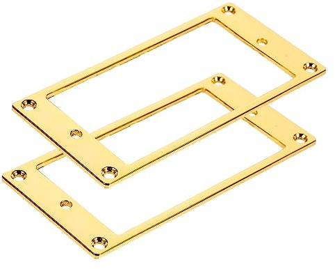 Pickup Rahmen aus Messing, 2 Stück, Goldfarben für E-gitarren | Ersatzteil für Tonabnehmer, Hohe Härte und Leichtes Gewicht, Reibung, Lange Lebensdauer