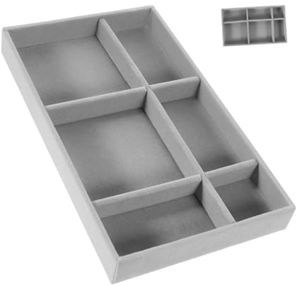 Cabilock Vassoio Portagioie in Da 6 Pezzi Per L'esposizione Dei Gioielli Nel Cassetto