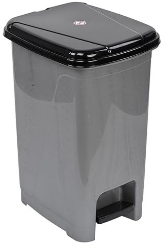 URBNLIVING 8L or 40L or 15L Slim Recycling Kitchen Step On Pedal Bin With Inner Insert Liner Pocket and Lid for Home and Office (25L Grey)