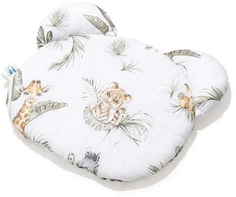 Pepi - Bär Musselin Kinderkissen 38 x 30 x 2 cm - Kissen Kinderzimmer aus Baumwolle - Kinder Kissen - Dekokissen Kinderzimmer - Kissen Kinder - (Afrimals)