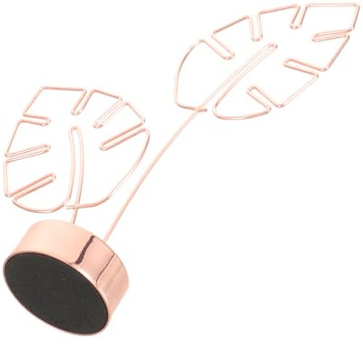 MUSISALY Metall Tisch Notizhalter Rosegold Memoclips Kreative Memo Und Fotoklemme Für Büro Und Zuhause Mit Stabilem Sockel