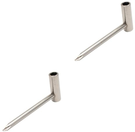 ibasenice 2stücke Guitar Adjustment Wrench Förmiger Truss Rod Werkzeug Für Einfache Anpassung Von Gitarren Silber Robuste Metallkonstruktion Für Langlebige Nutzung Präzise Einstellungen