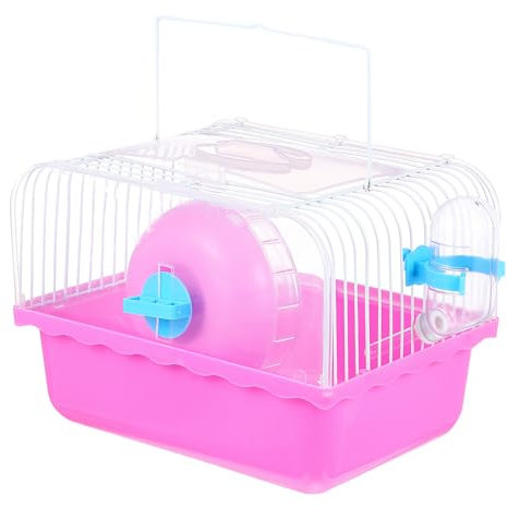 BUGUUYO Hamsterkäfig Mit Tiertransportbox Und Chinchillahaus Inklusive Wasserschale Für Haustierbedarf Transparentes Hamsternest Zum Spielen Und Schlafen