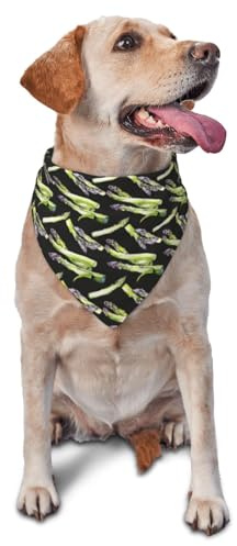 Hundehalstuch, schwarzer Spargel-Druck, Dreieck-Lätzchen, Hundetaschentuch, niedliches Hundezubehör, Hundehalstücher