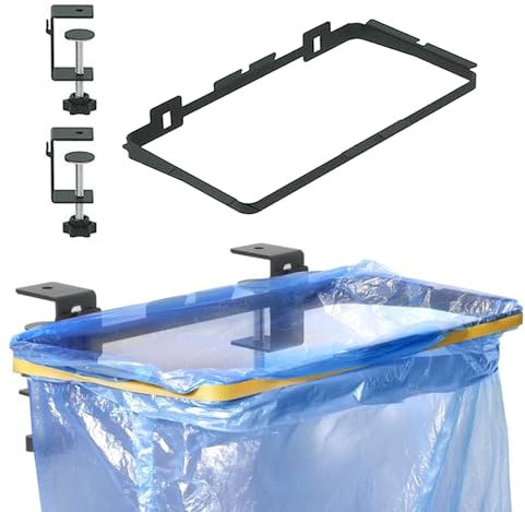 Tefola Soporte para Bolsas de Basura de Acero Inoxidable Grande para Puertas y Armarios de Cocina, Soporte para Bolsas Bajo Fregadero, Soporte para Bolsas de Basura, Cubo de Basura de Cocina