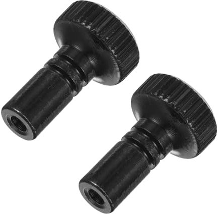 sourcing map 2Pcs Lamp Turn Knob On/Off Lamp Switch Replacement Brass Light Switch Knob Lamp Knob Lamp Switch Extension 19mm Length for Lamp Socket Switch, Black