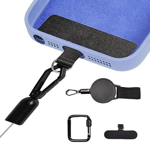 Zephylix Retractable Phone Lanyard, Pull-Out Keychain, Clutch, Anti-Theft, Phone Leash for Outdoor, Hiking, Cycling, 1 Piece