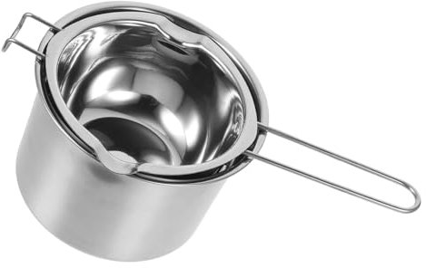 HOMSFOU 1Set Double Boiler Wax Melting Pot for Chocolate Candle Candy Melting Capacity Creative Design for Baking Cooking Present for Friends and Family