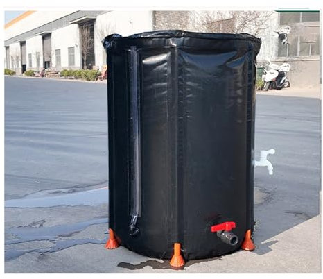 HOFUNTRE Barile for Pioggia Pieghevole，Barile for Raccoglitore d'Acqua da Giardino，Facile da Trasportare E Riporre, Mantenendo Prestazioni Stabili Durante L'uso A Lungo Termine(Black,250L)