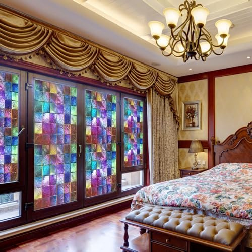 XZTRFB 1/2PCS 45/60 * 100cm Colorido TIGLES DE Ventana COLLISIÓN Pegatinas de Ventana Anti-colisión para Aves Strikes no Adhesivos PVC Puerta Cada ESTÁTICAS ESTÁTICAS