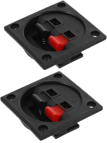 LOLIPPYY Connettore Per Cavi Altoparlanti Morsetti a Doppia Tazza, Set 2 Pezzi Per Cablaggio Audio Stabile, Per Home Theater e Impianti Audio Professionali