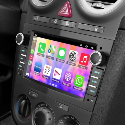 HD Touchscreen Car Radio for Opel/Vauxhall Corsa Astra Antara, Android 13 System, 2GB RAM + 64GB ROM, Opel Radio Support Wireless CarPlay & Android Auto, GPS Navigation & Bluotooth-Black