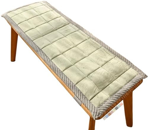 PLCIVSA Bierbankauflage - Bankauflage Indoor/Outdoor 120/150/200/80X40/30/25CM Bankauflage Sitzkissen Bank Stuhlkissen Sitzpolster Sitzauflage für Gartenbank,Terrasse, Esstisch(Matcha grün,50x180cm)