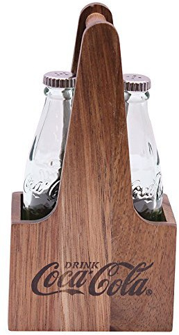 TableCraft Coca-Cola CC339NW Ensemble salière et poivrière avec caisse en bois