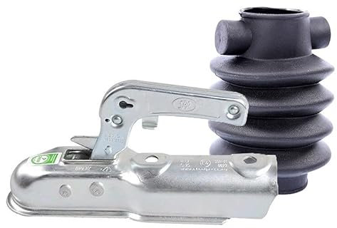 PRO PLUS Kugelkupplung rund 50mm 750kg + PRO PLUS Faltenbalg für Knott/Schlegl 15 x 10 cm, 4 Falten