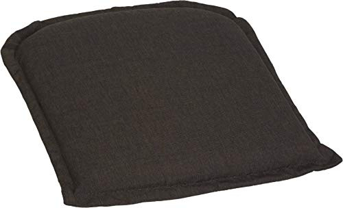 Beo Sitzkissen Gartenstuhl 50x50 | Made in EU | Reißfestes Stuhlkissen Outdoor ohne Ausbleichen | Sitzkissen Stuhl hautfreundlich & waschbar | Atmungsaktives Sitzpolster Gartenstuhl in Dunkel-Grau