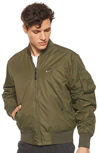 Nike M NSW He Bombr Jkt Rev Insltd, Giacca Sportiva Uomo, Cargo Khaki/White, M