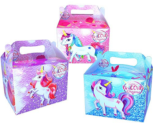 Einhorn Geburtstags Party Box als Mitgebsel, Einhorn Geschenkverpackung- 12er Set