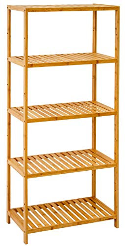 DuneDesign Bambus Regal 130x60 Standregal Bücherregal Küchenregal Badregal Holz