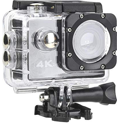 Topiky Action Camera, 4K 2 LCD 1080P FHD Sports DV WiFi Camcorder 170°Wide Angle with 30m Waterproof Housing Mounting Accessories Kits for Diving Skiing Cycling