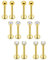 Mayhoop 12er 16G 1.2mm Knorpel Tragus Helix Piercing Chirurgenstahl CZ Kugel Lippenpiercing Labret Stecker 3 Stil 6mm Gold