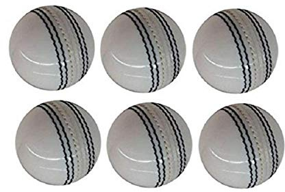 AnNafi® White Cricket Ball | White Color Leather Cricket Balls For Practice A Grade Handstitched | Senior Official Hard & Seasoned |No Stamp For Indoor and Outdoor Practice & Training Cricket Ball (6)