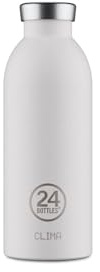 24Bottles Clima Bottle - Borraccia Termica 500 ml, Borraccia Acciaio Inox, Bottiglia Termica 100% Ermetica (24h Cold 12h Hot), Design Italiano, Borracce Termiche, Water Bottle Artict White
