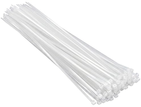 Kabelbinder 4,8 mm x 430 mm, 500 St., Weiß, Polyamid 6.6, Tragkraft bis 22,2 kg, für Garten, Werkstatt, Baustelle, Produktion
