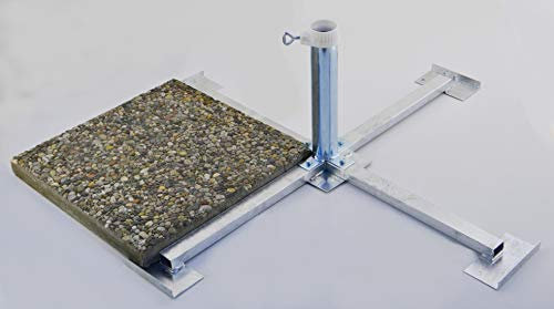FEUERVERZINKTER Sonnenschirm - PLATTENSTÄNDER ohne Platten für 60 er STÖCKE - 40 er Platten - Made in Baden Württemberg -