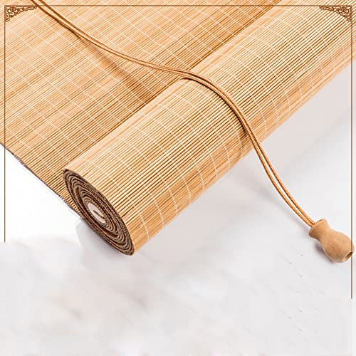SGSKEIEY Bambus Rollo jalousine,Hochwertiges Fenster-Rollo Bambus für Innen, Bambus Rollo Raffrollo Bambusrollo Sonnenschutz und Sichtschutz Jalousie Bambus Rollo draußen (50 * 100cm/20 * 39in)