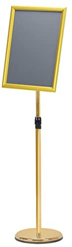 HBLZGBL Infoständer Höhenverstellbar Aluminium A3 Plakatständer Informationsständer Präsentationsständer Werbeständer (Color : Gold)