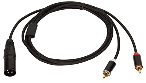 VBESTLIFE XLR-Stecker auf 2 -Kabel, HiFi Clear Lossless XLR Y-Splitterkabel 3-poliges XLR-Kabel für Mischpult, Leistungsverstärker, Aktivlautsprecher, Mikrofon(1 Meter)