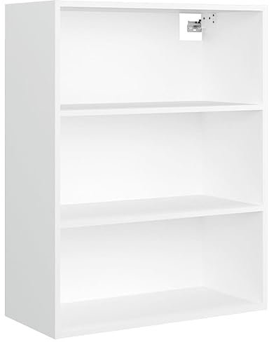 vidaXL Armario Colgante de Pared Caja Mueble Salón Decorativa Estantería Sala Entrada Almacenamiento Dormitorio Vitrina Cocina Blanco